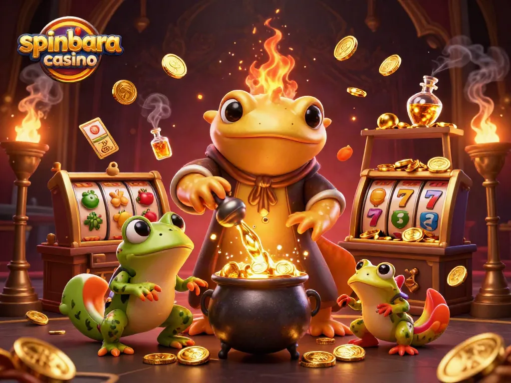 Spinbara casino showcases exciting gameplay with vibrant alchemy elements and dynamic slots.